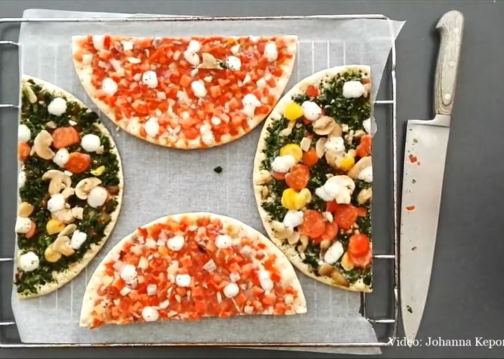 Paista 2 tai 3 (pakaste)pizzaa yhdellä uunipellillä samaan aikaan